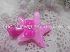 Starfish Shape Resin Duck Mouth Hairpin/Hair Clip/Hair Grip