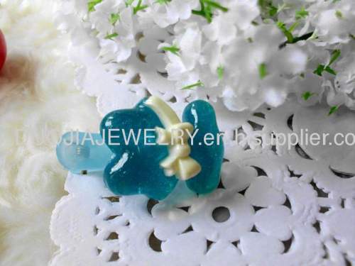 Handmade BBJ015 Bowknot Resin Duck Mouth Hairpin/Hair Clip Children Hair accessories, Children Hair ornament