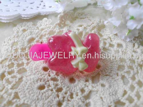 Handmade BBJ015 Bowknot Resin Duck Mouth Hairpin/Hair Clip Children Hair accessories, Children Hair ornament