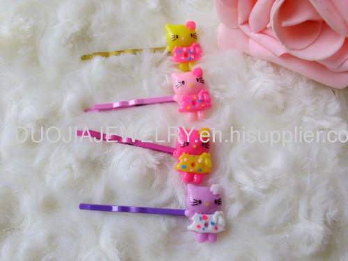 Children Hair accessories, Children Hair ornament YZJ004 Iron and Resin Hair Clip/ Hair Grip/ Hairpin