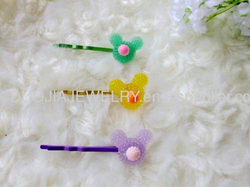 Fancy Handmade YZJ007 Iron and Resin Hair Clip/ Hair Grip Children Hair accessories, Children Hair ornament