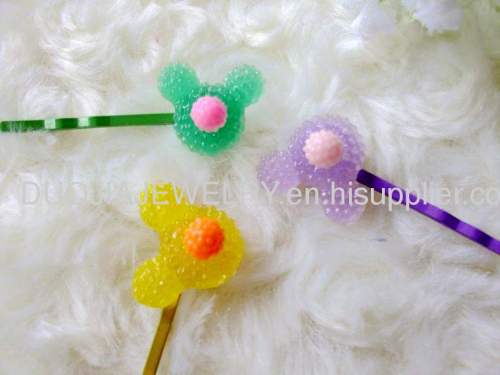 Fancy Handmade YZJ007 Iron and Resin Hair Clip/ Hair Grip Children Hair accessories, Children Hair ornament