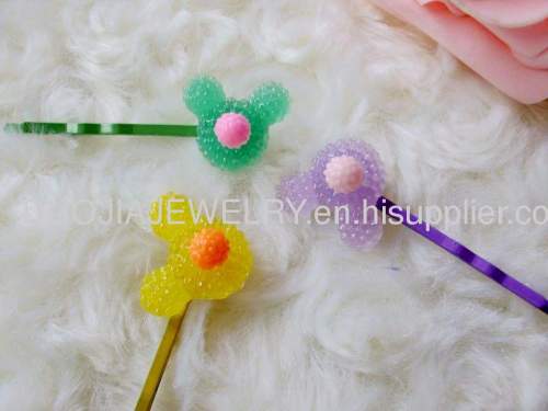 Fancy Handmade YZJ007 Iron and Resin Hair Clip/ Hair Grip Children Hair accessories, Children Hair ornament