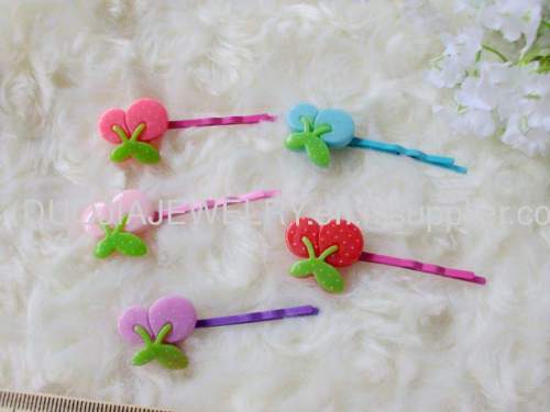 2012 fashion Handmade YZJ008 Iron and Resin Hair Clip/ Hair Grip Children Hair accessories, Children Hair ornament