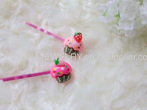 Children Hair accessories, Children Hair ornament Lovely Handmade Iron and Resin Hair Clip/ Hair Grip/ Hairpin