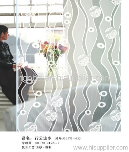 Acid etched glass GBYG-033