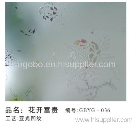 Acid etched glass GBYG-036