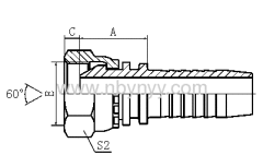 20611/20611-T METRIC FEMALE 60° CONE HYDRAULEC HOSE FITTING PIPE FITTING COUPLING