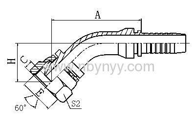45° METRIC FEMALE ELBOW HYDRAULEC HOSE FITTING CONNECTOR