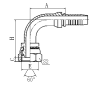 20691/20691-T 90° METRIC FEMALE 60° CONE HYDRAULEC HOSE FITTING PIPE FITTING CONNECTOR