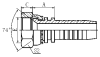 20711/20711-T GB METRIC FEMALE 74° CONE SEAT HYDRAULEC HOSE FITTING PIPE FITTING CONNECTOR