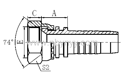 METRIC FEMALE HYDRAULEC HOSE FITTINGS PIPE FITTING CONNECTOR