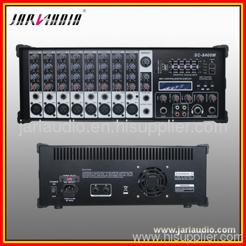 6/8/10 channels Cabinet Powered Mixer/professional power amp