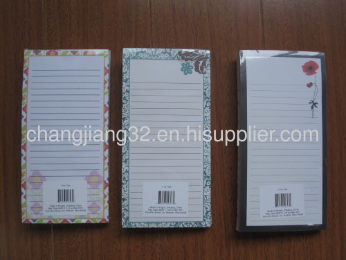 Flower Series Stationery Magnetic List Pad with pen