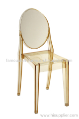 PC rounded backrest Victoria ghost side dining chairs