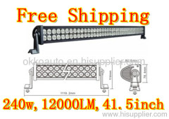 Free shipping 240w LED light bar for Off roadside by side