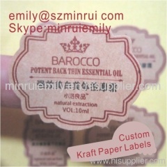 brown cosmetics kraft labels