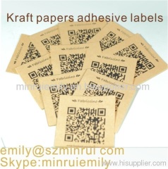 brown kraft qr code labels