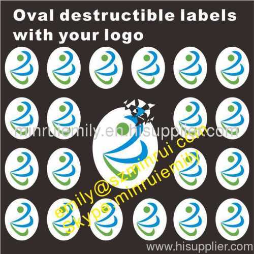 oval destructive label