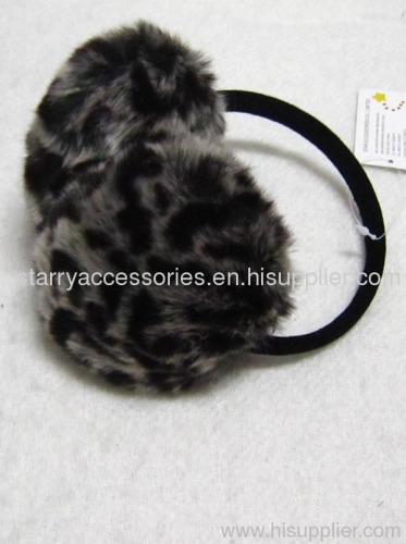 fake fur leopard ear muff