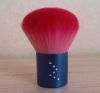 Red Hair Kabuki Brush with Blue Aluminum Base