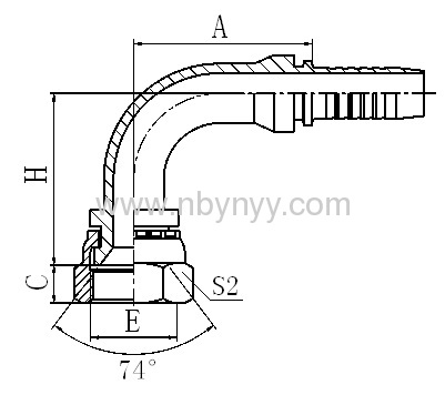 90°GB METRIC FEMALE HYDRAULEC HOSE FITTING PIPE FITTING
