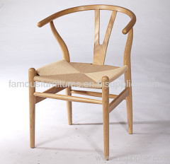 wooden dining room wishbone chairs