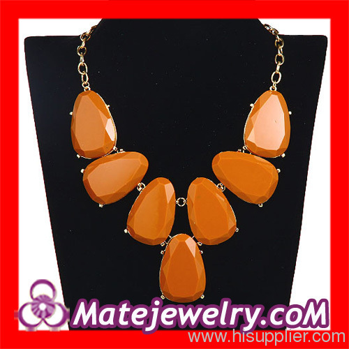 2013 Trendy Costume Jewelry Teardrop Resin Stone Necklace