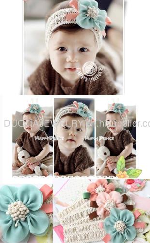 Baby Headband,Baby Hairband,Children Hair Accessories Lovely Baby Headband with rose flower lace