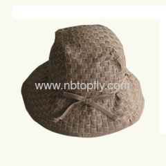 women knitted woven bucket hats UV protection