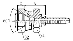 CARBON STEEL HYDROLEC HOSE FITTING PIPE FITTING CONNECTOR