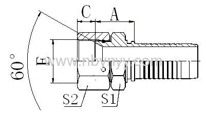 JIS METRIC FEMALE CARBON STEEL HYDRAULIC HOSE FITTING PIPE