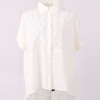 latest white lady lace fashionable blouse