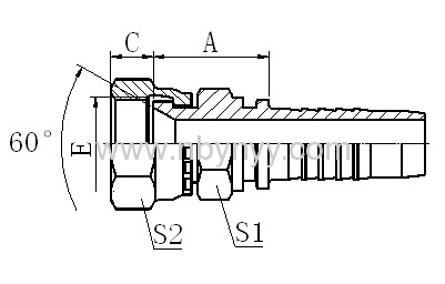 METRIC FEMALE CARBON STEEL HYDROLIC HOSE FITTING PIPE