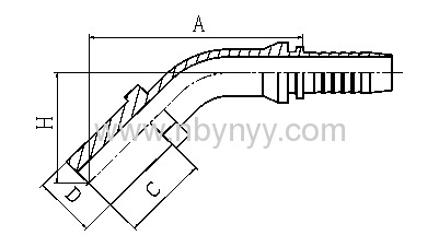 45°METRIC STANDPIPE STRAIGHT HYDROLIC HOSE FITTING PIPE