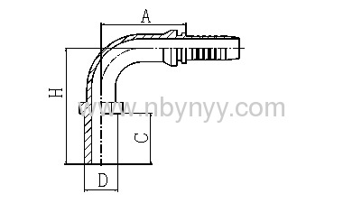 90°METRIC STANDPIPE STRAIGHT HYDROLIC HOSE FITTING PIPE