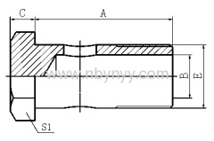 METRIC BOLT HYDROLIC CARBON STEEL PIPE BOLT