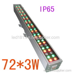 72pcsx3w LED waterproof aluminum outdoor DMX LED RGB bar light