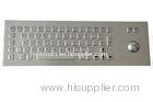 ATM Bank Machine IP65 Stainless Steel Metal Keyboard With Trackball 400.0mm * 124.0mm