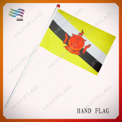 polyester hand flags with plastic pole