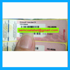 Windows7 Home Basic COA Label Sticker License, X11, X12, X13, X14, X15, X16