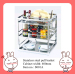 Stainless steel pull out basket with soft closing slides