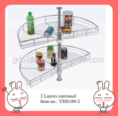 Revolving basket 360 degrees for kitchen organizser