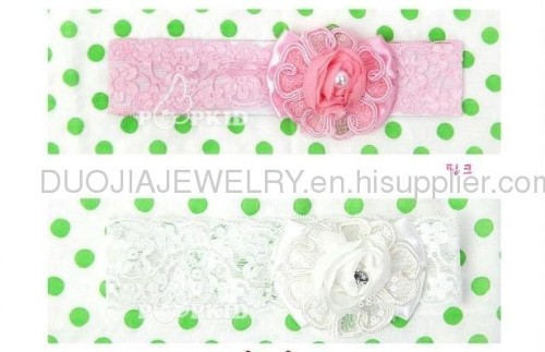 Beautiful High quality Handmade Lace Baby Headband with floweBaby hair band, Children hair accessories, 