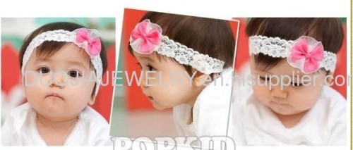 Handmade Lace Baby Headband Baby hair band with Bowknot, Children hair accessories, Children hair Ornament 