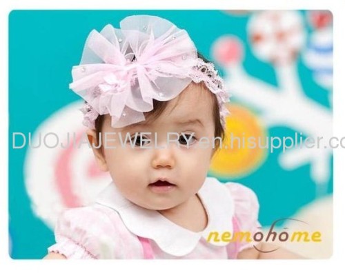 Fashion Lace Baby Headband Baby hair band with flower Children hair accessories, Children hair Ornament 