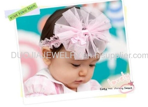 Fashion Lace Baby Headband Baby hair band with flower Children hair accessories, Children hair Ornament 