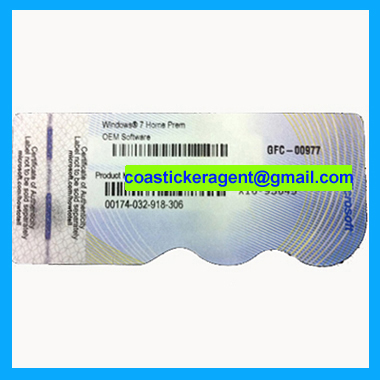 win7 home coa label; win7 coa label;genuine coa label;