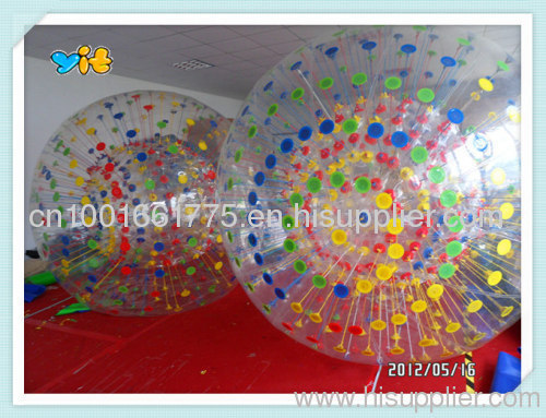 inflatable grass zorb ball