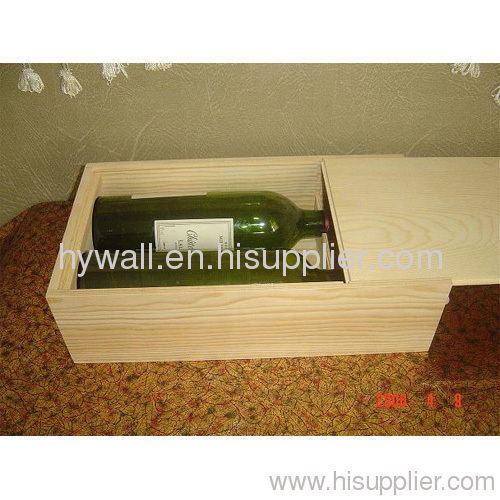 Wooden two bottles wine box, slide lid wine box